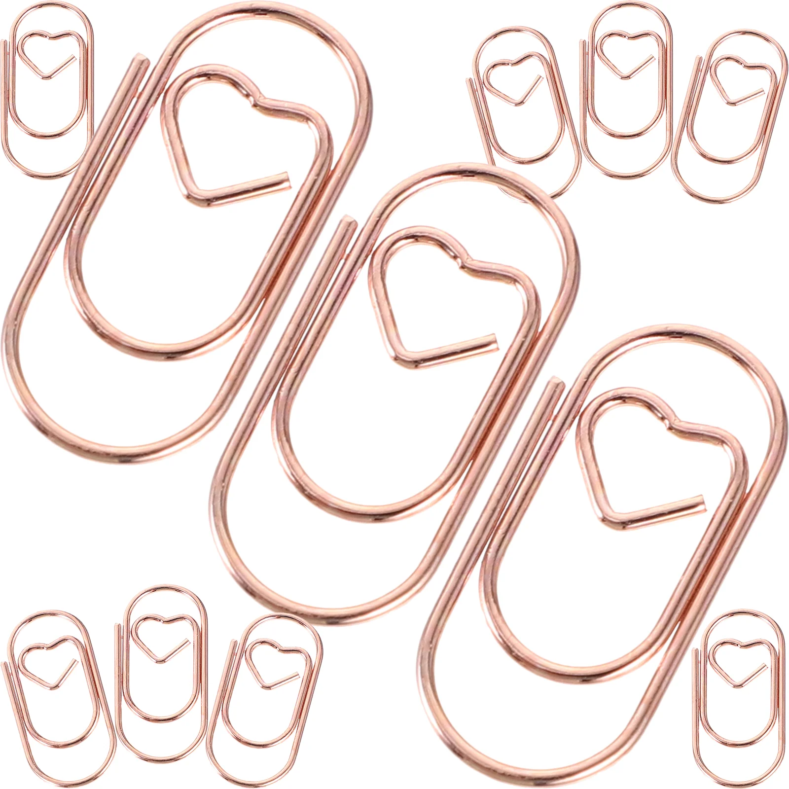 Metal Mini Paper Clips Diary Office 100pcs (Rose Gold) Small Decorative Craft Cute Exquisite File Multi-use Novelty