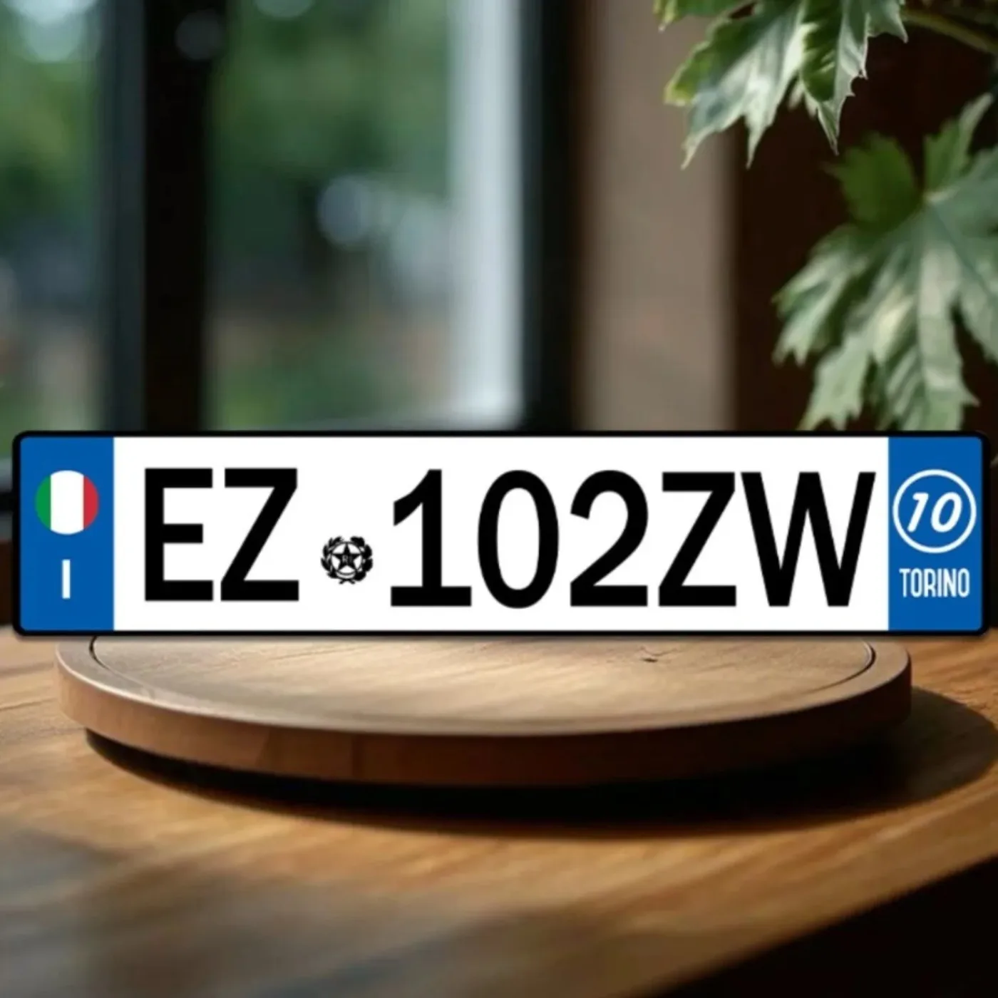 Personalisiertes italienisches Metallschild für Auto- und Heimdekoration (nur Dekoration)