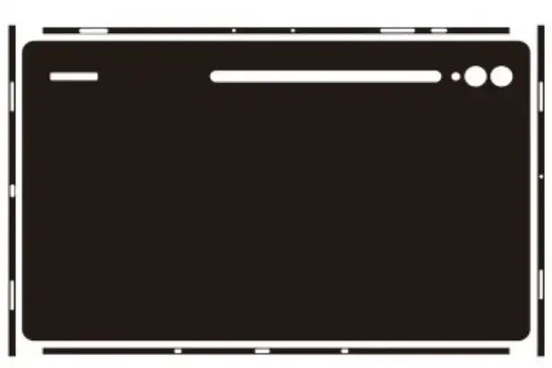 Wstępnie przycięte 1 szt. Naklejki winylowe na tył + bok Folia ochronna na tablet Samsung Galaxy Tab S9 Plus 12,4 "11" Ultra 14,6" FE 10,9