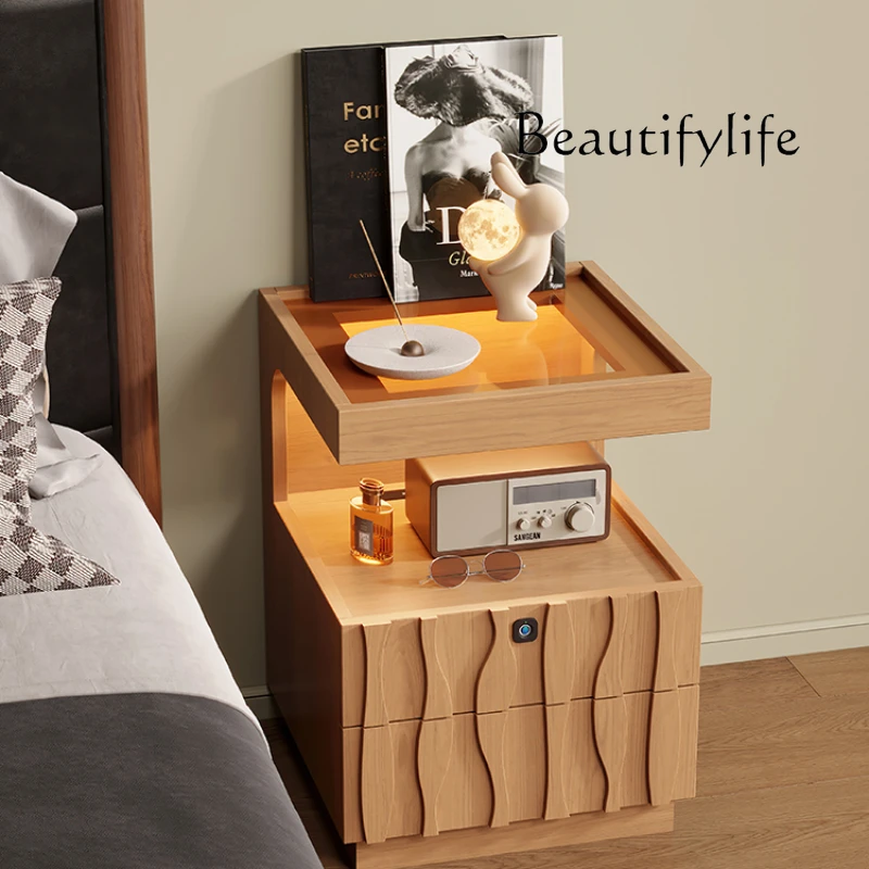 

Aesthetic Drawer Nightstand Storage Cute Modern Nordic Bedside Table Simple Luxury Mesitas De Noche Bedroom Furniture
