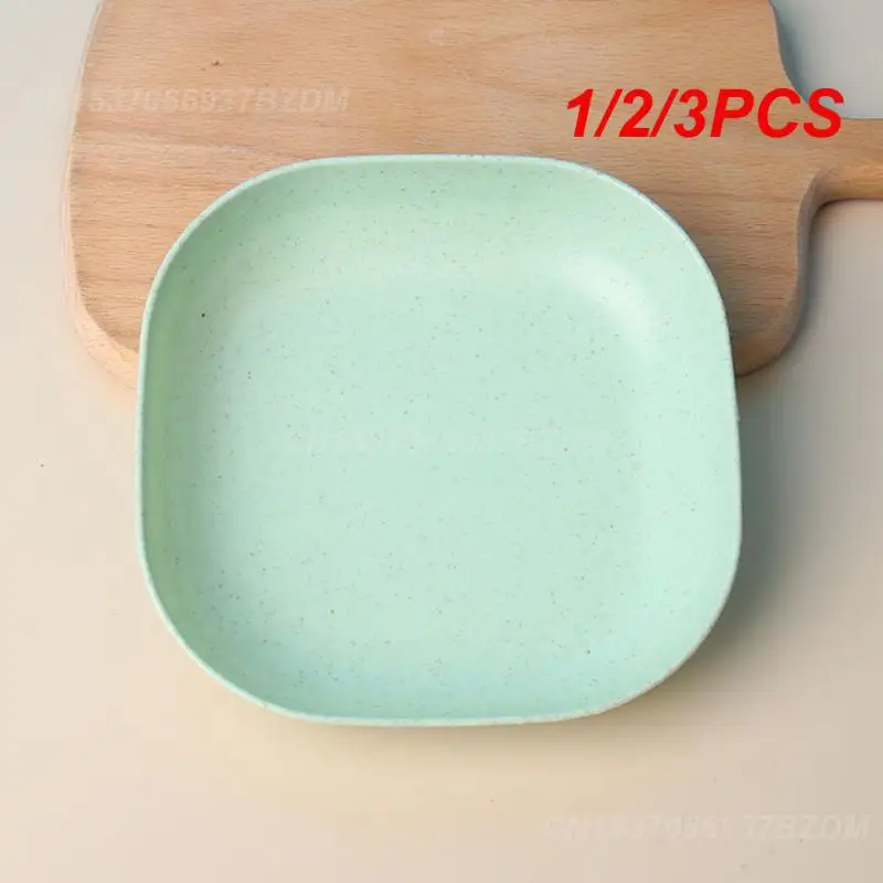 1/2/3PCS Wheat Straw Dishes Dried Fruit Plate Snack Plate Household Snack Dish Trash Dish Fruit Dish Cake Snack Tray Kitchen