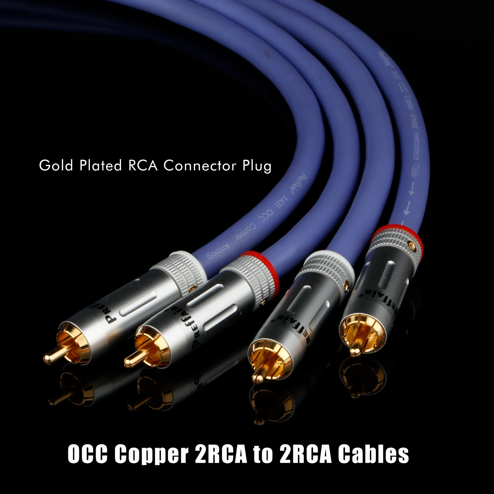 

Preffair interconnect Cable Signal wire with Gold RCA plug Fever Grade Double Lotus Amplifier Male analog signal line