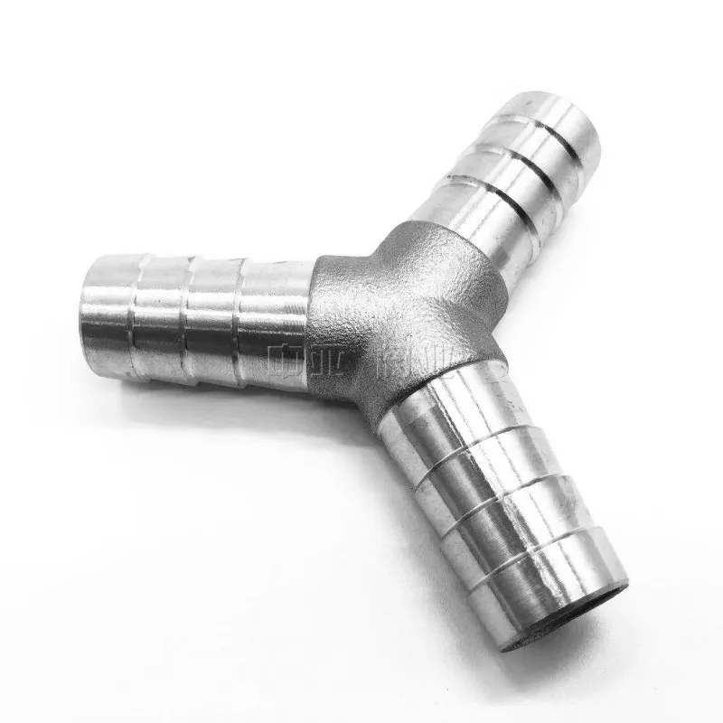 6mm 8mm 10mm 12mm 13mm 14mm 15mm 16mm 19mm 20mm Hose Barb Tee Y T Type 3 Three Way 304 Stainless Steel Pipe Fitting Connector