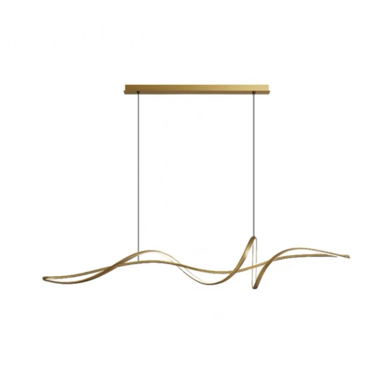 

All copper minimalist living room chandelier simple modern light luxury atmosphere home creative living room main light line