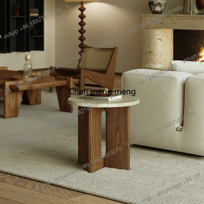 

H Ваби Саби ветер ретро бревенчатый уголок несколько гостиной диван травертин спальня прикроватная мобильная подставка для цветов