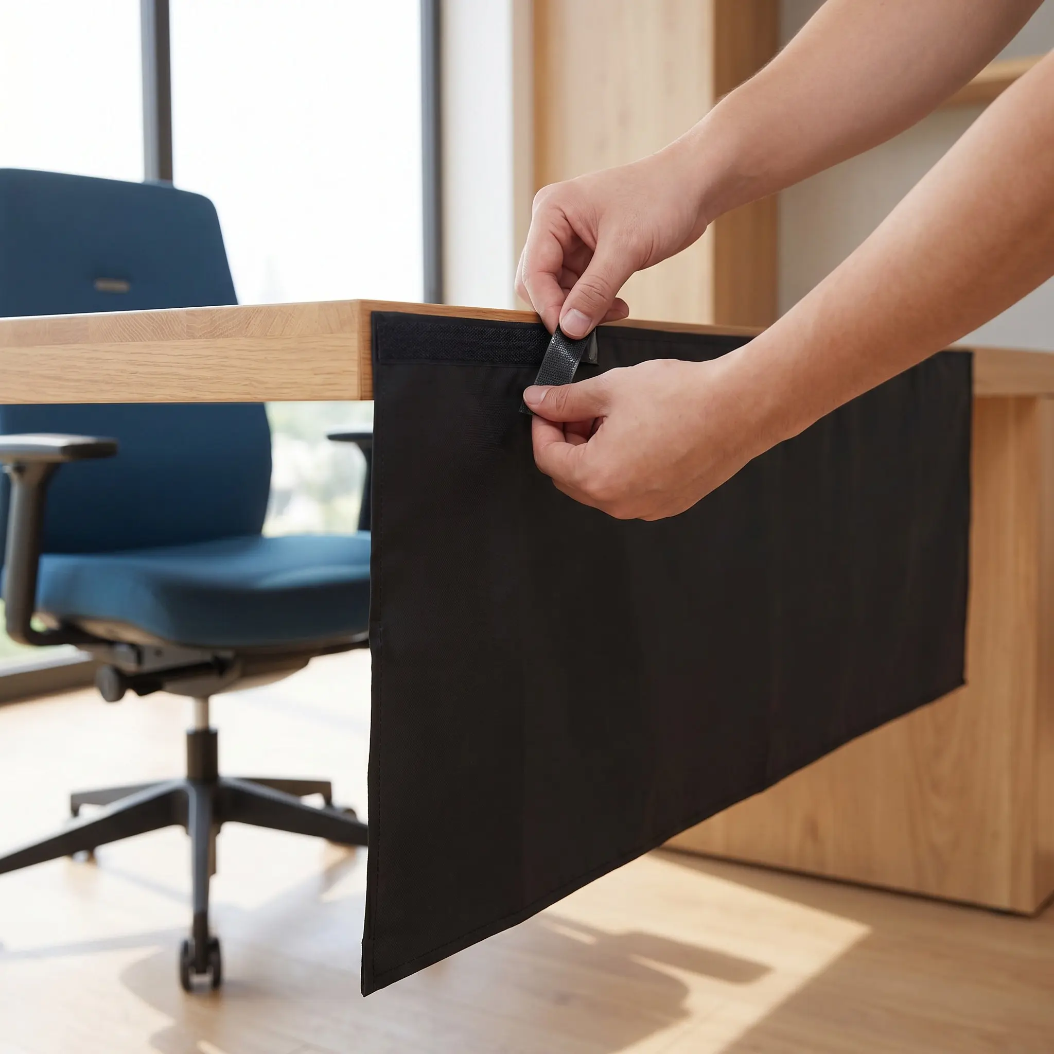 48x28 Self Adhesive Under Desk Privacy Panel Cable Concealment Office Desk Cable Organizer Cover Table Privacy Panel