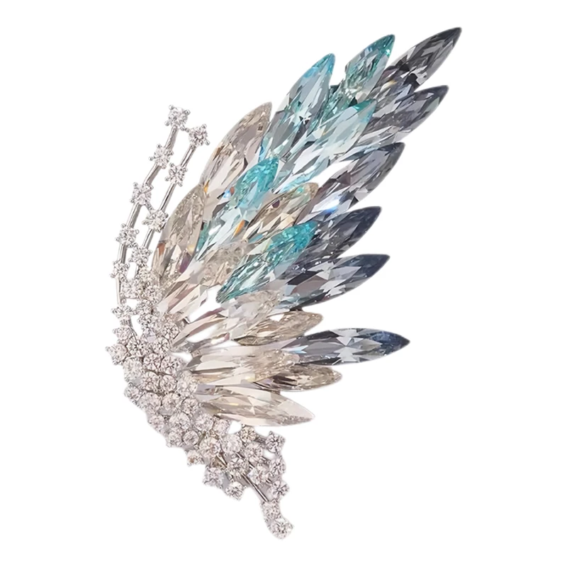 

High-end fashion crystal butterfly brooch luxury temperament women's blazer corsage accessory