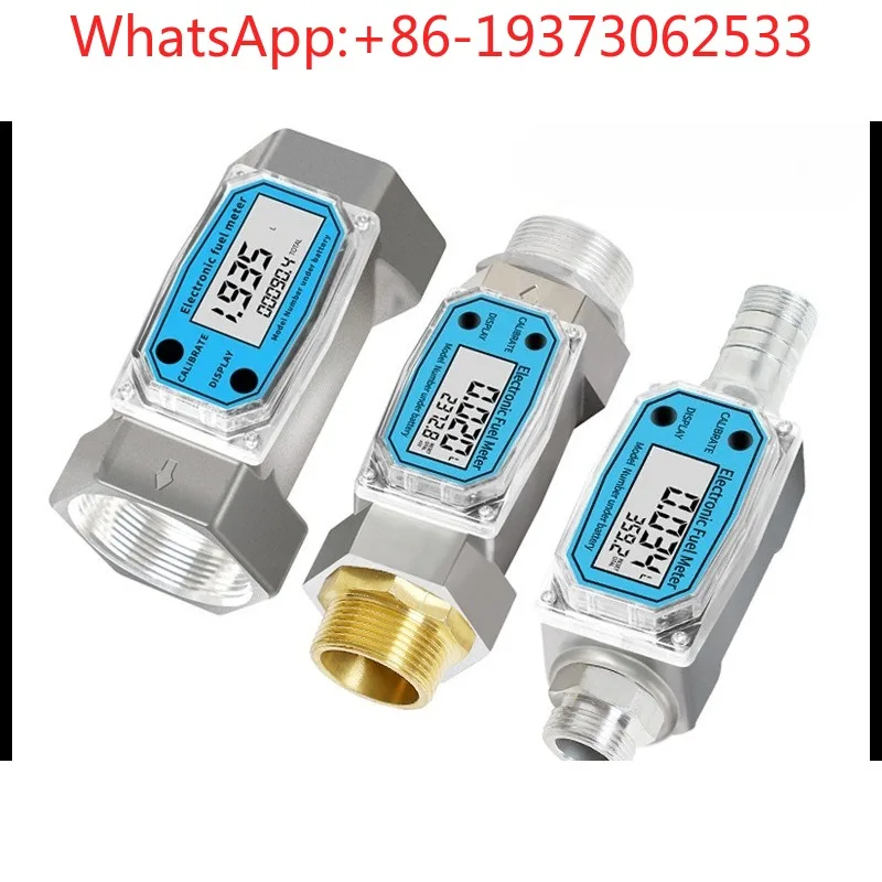 Electronic Turbine Flowmeter Meter 1 Inch 1.5 Inch 2 Inch Digital Display Instantaneous Flow Total Cumulative