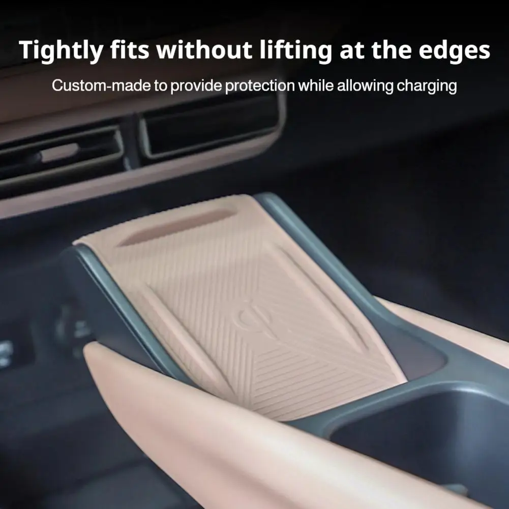 Auto Center Console Wireless Charging Mat for BYD Seagull Anti Skid Silicone Pad Car Interior Decoration Accessories ﻿