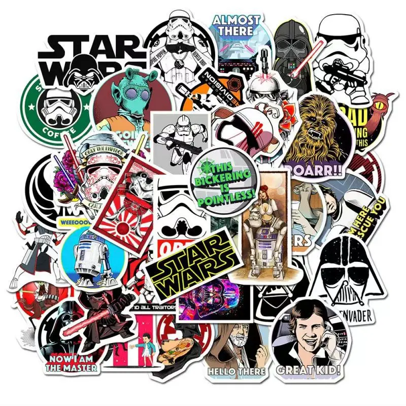 

10/25/50pcs Cool Disney Star Wars Graffiti Stickers Cartoon Kids Sticker Toy DIY Phone Water Bottle Luggage Waterproof Decal