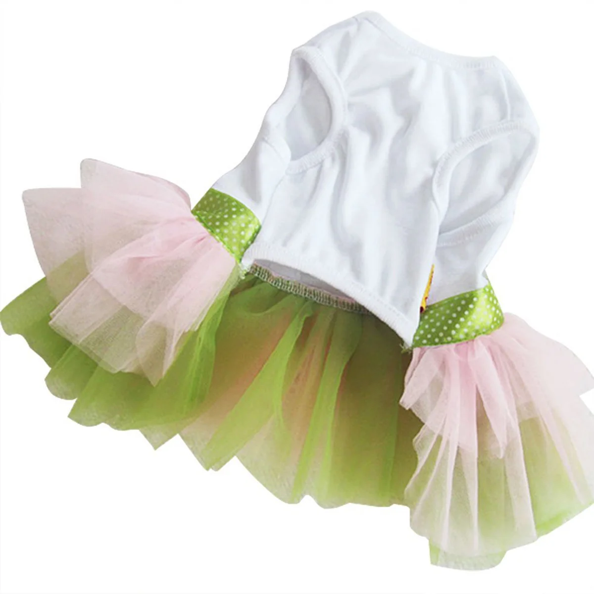 

Sunflower Floral Dog Dress Skirt Size S Summer Clothes Stylish Sweet Pet Flower Dress for Outdoor Jogging Special Photos