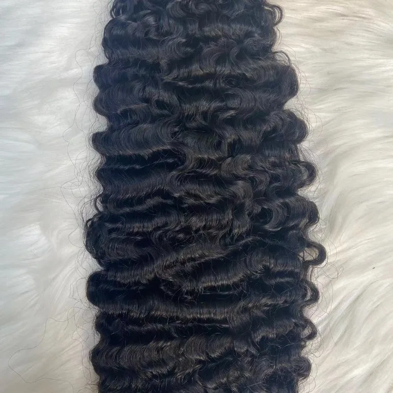 24 Zoll burmesisches gelocktes Echthaar-Bündel, natürliche Farbe, super doppelt gezogen, 1 Stück, dicke Enden, kein Haarausfall, für schwarze Frauen. – Detail 5