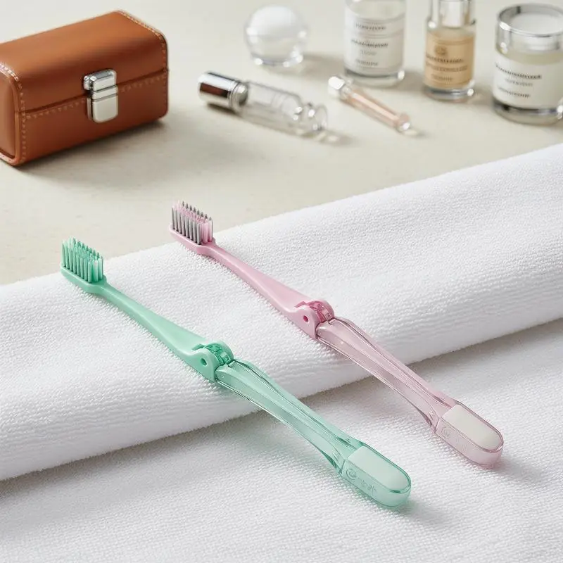 SU Travel Folding Toothbrush Portable Mini Toothbrush With Soft Medium Bristles For CampingUseful Design Soft Bristles Brushes