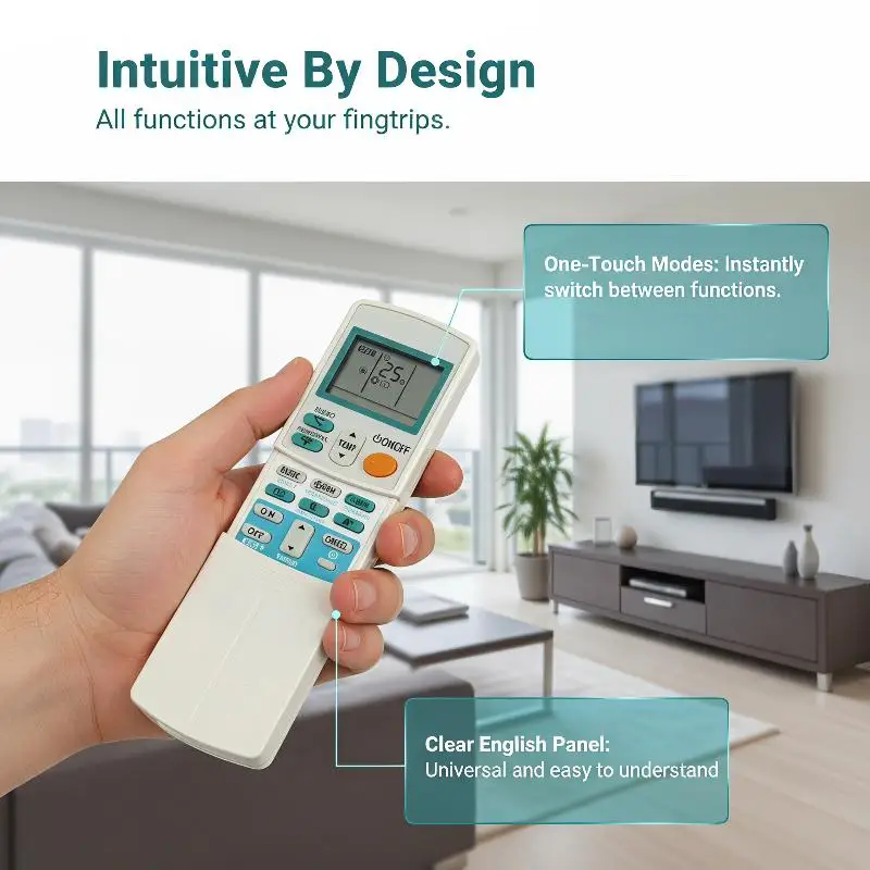 Remote Control For Daikin Air Conditioner Fits ARC433B67 ARC433A1 ARC433B70 And Other ARC433 Series Models