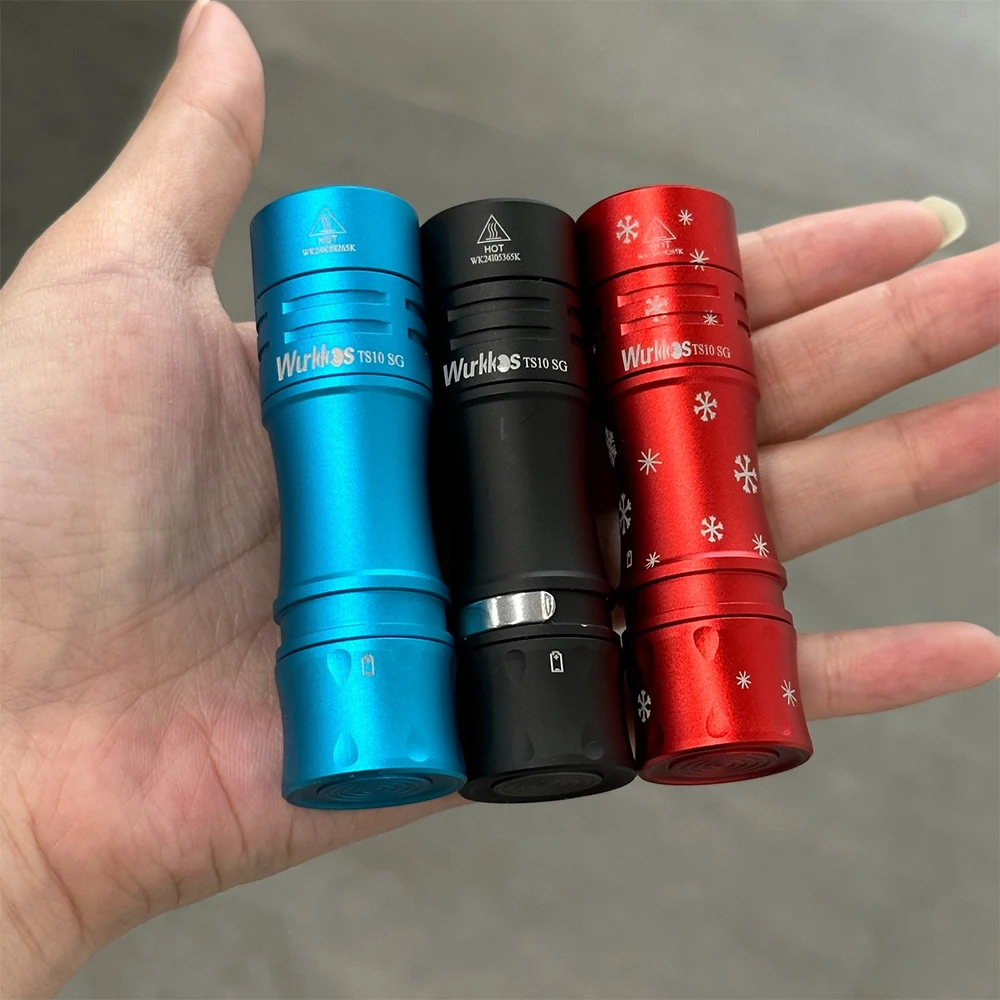 Wurkkos TS10 SG 14500 Powerful Mini EDC Flashlight with SFT25R LED and RGB Aux LEDs 1650LM Anduril 2.0 Max 294M IP68 Torch