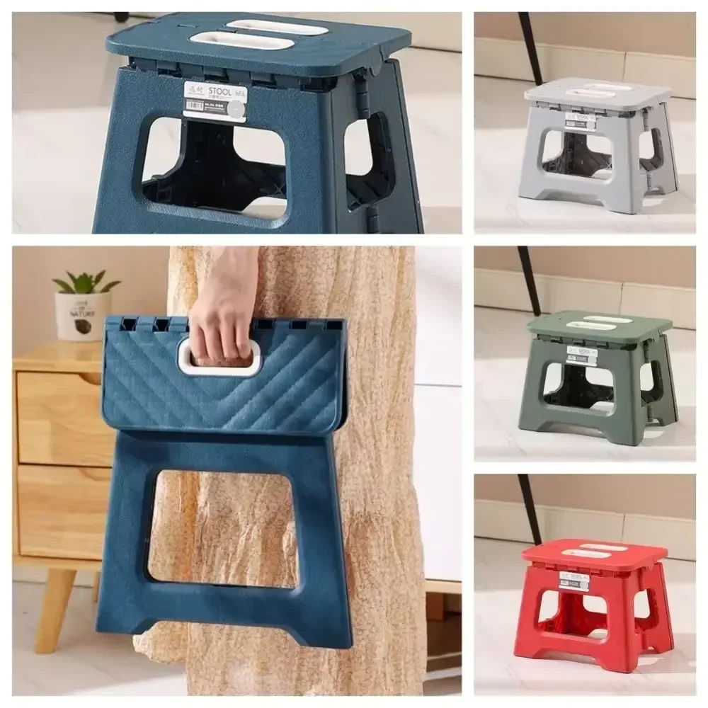 Taburete plegable ligero 2025, taburete grueso de mano multiusos * bancos pequeños de plástico antideslizantes para cocina y #