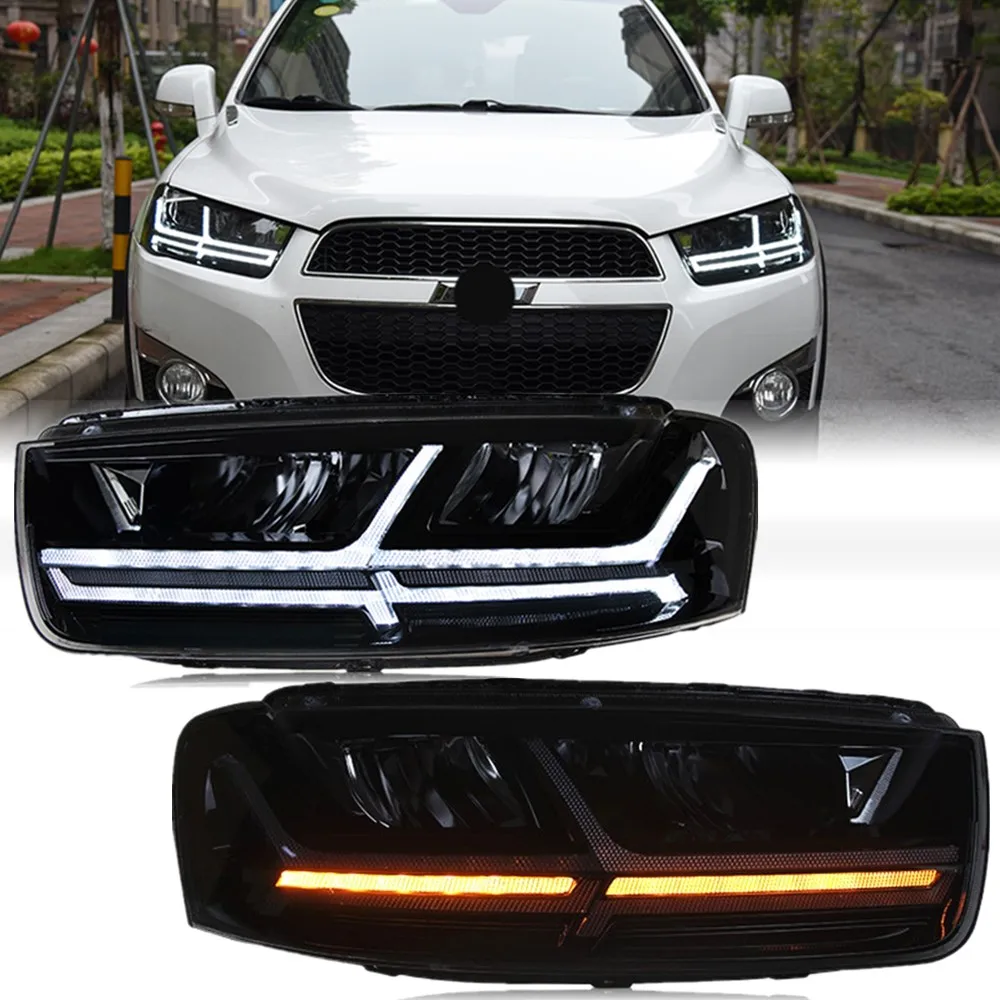 Car LED Headlights For Chevrolet Captiva Headlight 2012-2018 Dynamic Turn Signal Projector Lens DRL Assembly Auto Accessories