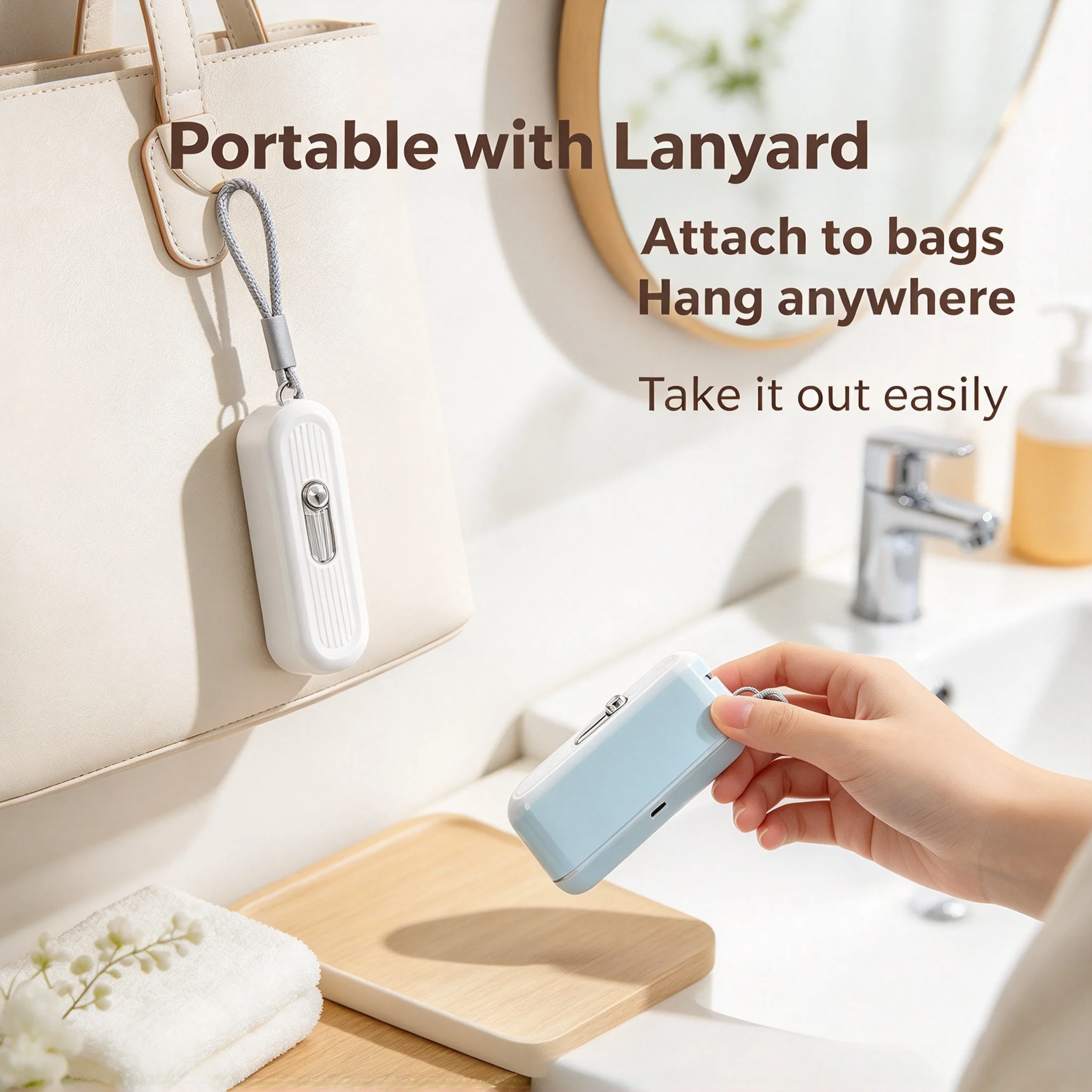 Lanyard Dental Floss Box One Touch Slide For Oral Care Users Dust Proof Keep Floss Clean