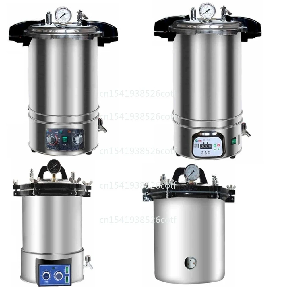 18L/24L Stainless Steel Automatic Steam Sterilizer Autoclave Pot Laboratory Medical  Dental  Vertical Sterilization Pot