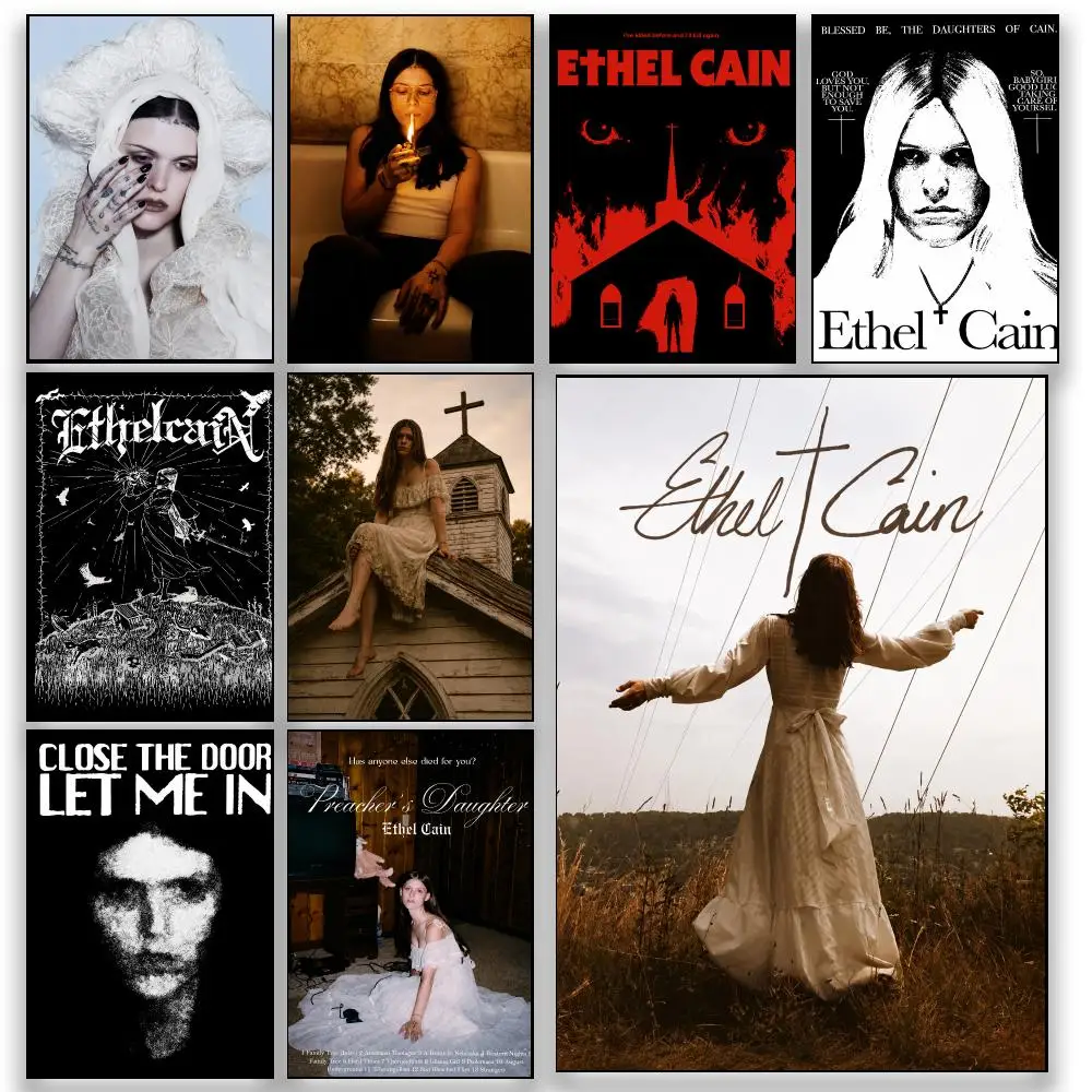 Music E-Ethel Cain Gothic Alternative Singer Poster HD Wall Decor for Bedroom Living Room Dorm Bar Cafe Office Gift