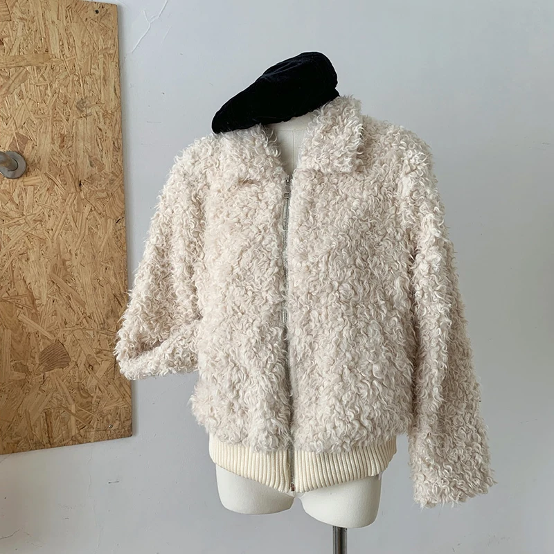 LUZHEN 2024 Winter New Lamb Wool Warm Jacket Women's Fashion Solid Color Simple Casual Coat Street Trendy Female Clothes AA2269