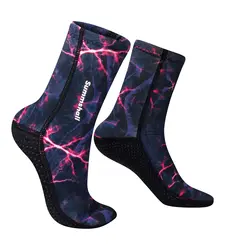 3mm Neoprene Diving Socks Camouflage  Non-slip Warm Patchwork Elasticity Diving Surfing Swimming Snorkeling Socks