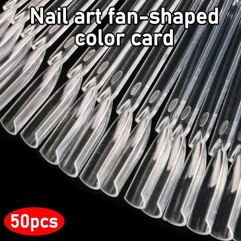 New 50 Color Nail Fan Card Nail Polish Products Card Nails Polish Practice Nail Polish Color Plate MJSK01