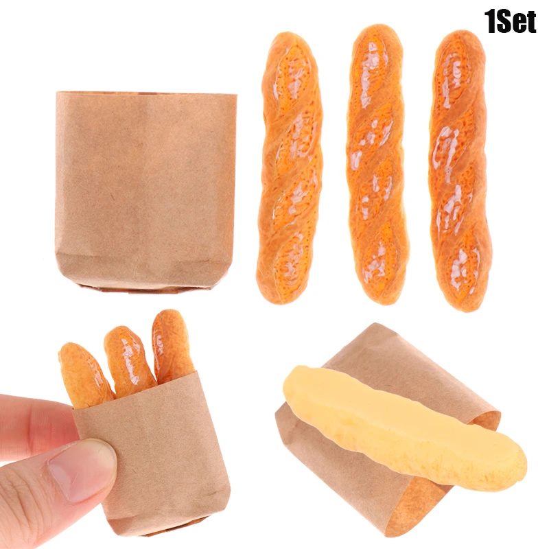 1 مجموعة وهمية الكرواسون الغذاء الصغير الخبز زخرفة دمية مصغرة ديكور الأثاث اللعب دمية اكسسوارات المنزل الحرفية #1