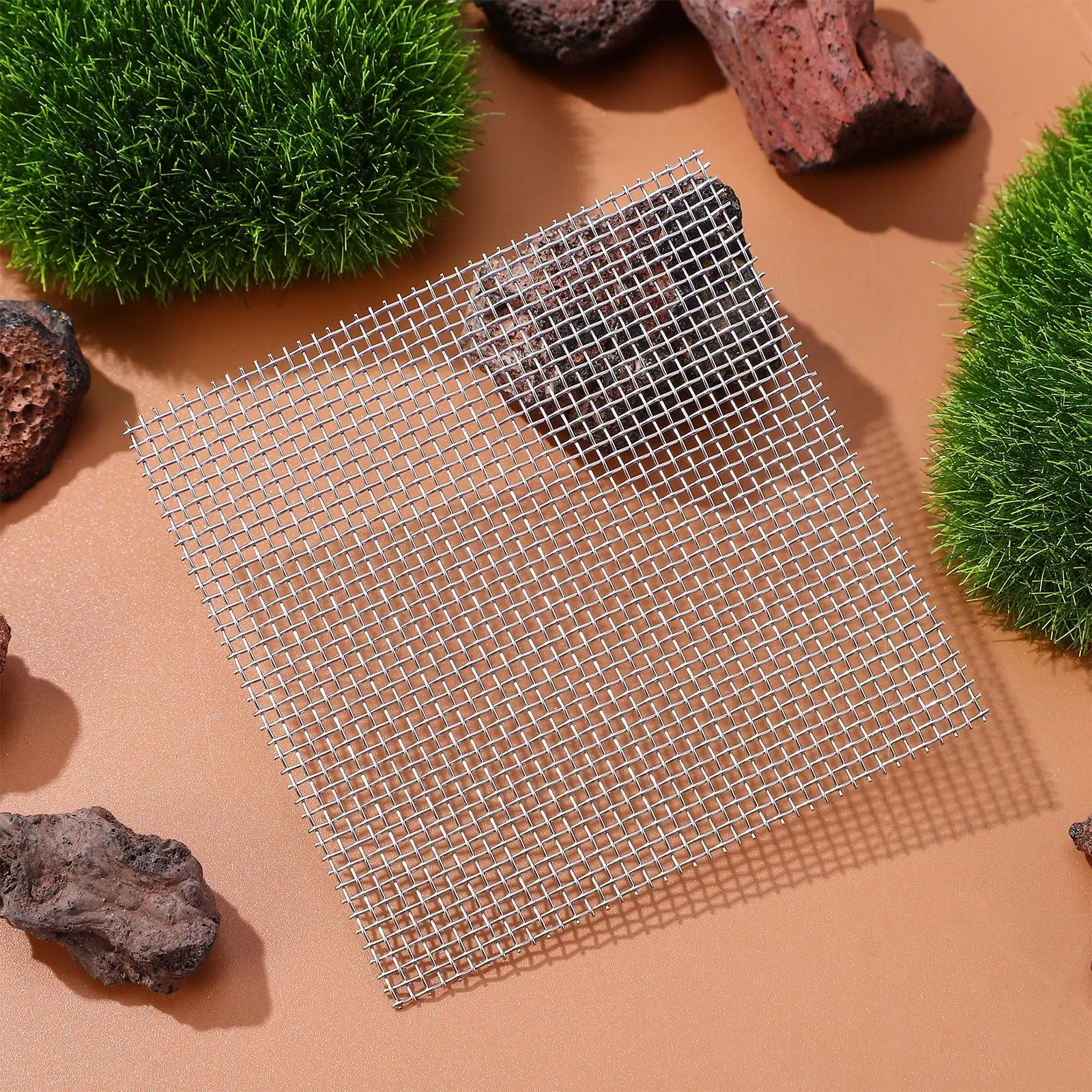 

2pcs 8Cm 304 Stainless Steel Moss Mesh Wall Aquatic Plants Floor Net Rustproof Aquarium Decoration Flexible Tank Grass Fixing
