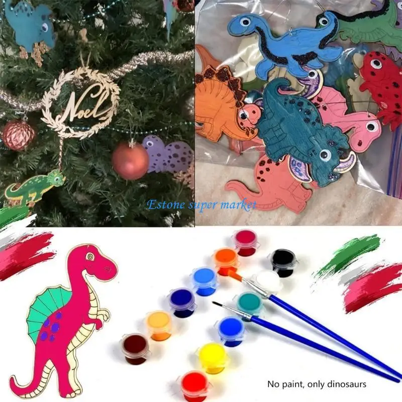 090B Kids Toy Wooden Dinosaurs Toy Artistic Expression Set of 8/16 Assorted Styles Inspire Creativity Suitable for Children
