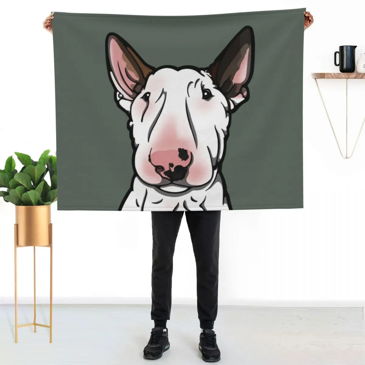 English Bull Terrier Snoop-y Throw Blanket Moving Baby Decorative Sofa Fashion Sofas warm winter Flannel Blankets