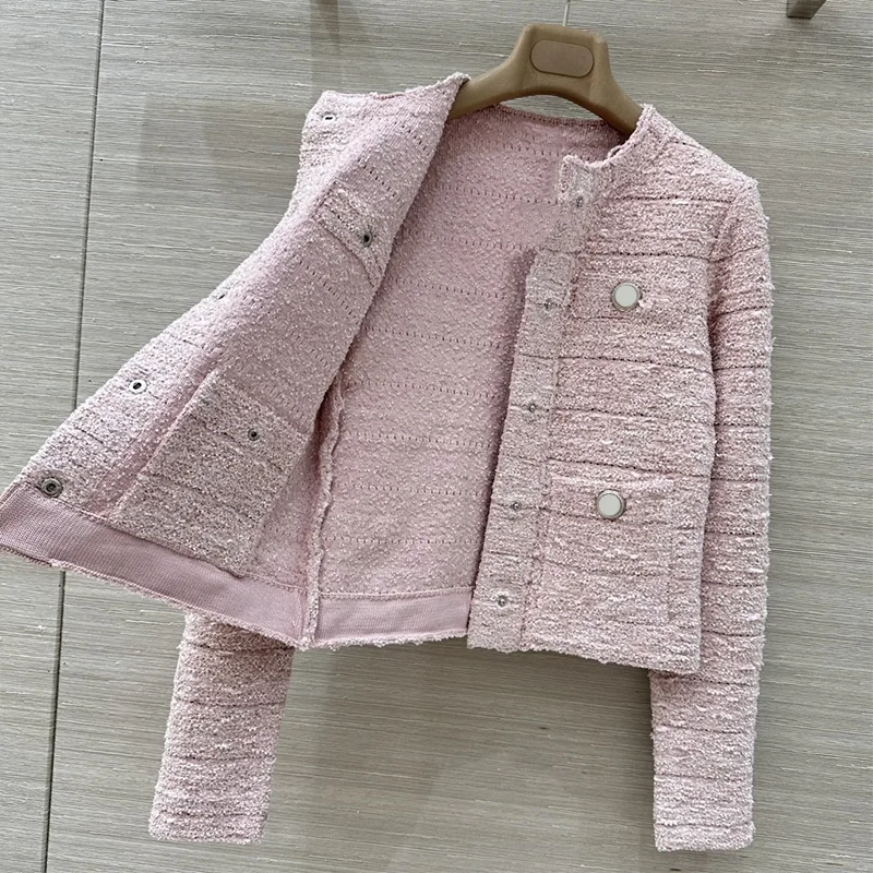 Hoogwaardige herfstvest voor dames met meerdere metalen knopen, zacht en zacht, populaire luxe kleding 251013107