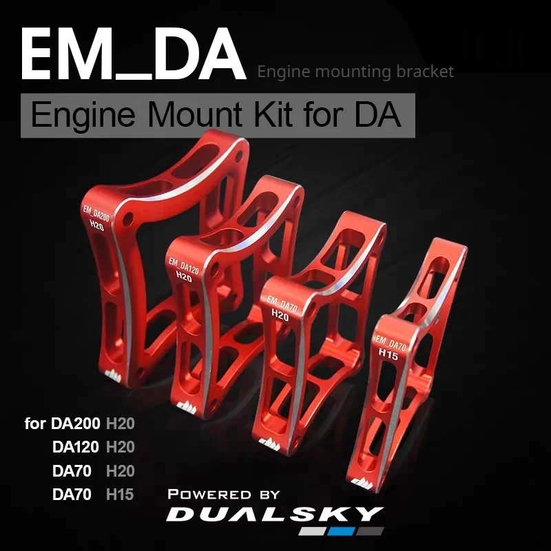 Dualsky Aluminum Alloy Engine Mount Kit 20Mm Height Compatible For DA70 DA120 DA200 RC Fixed Wing Airplane Model