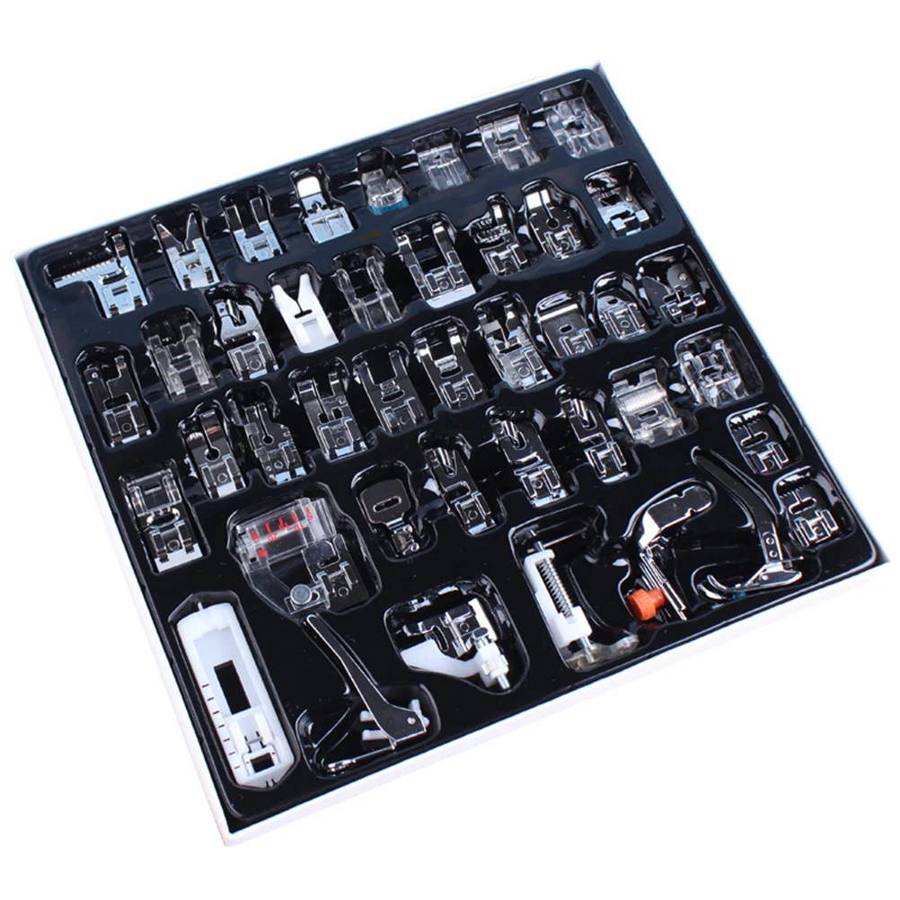 

42Pcs Sewing Machine Presser Feet Set Versatile Functional Accessories for Various Sewing Needs Compatible with Multiple Brands