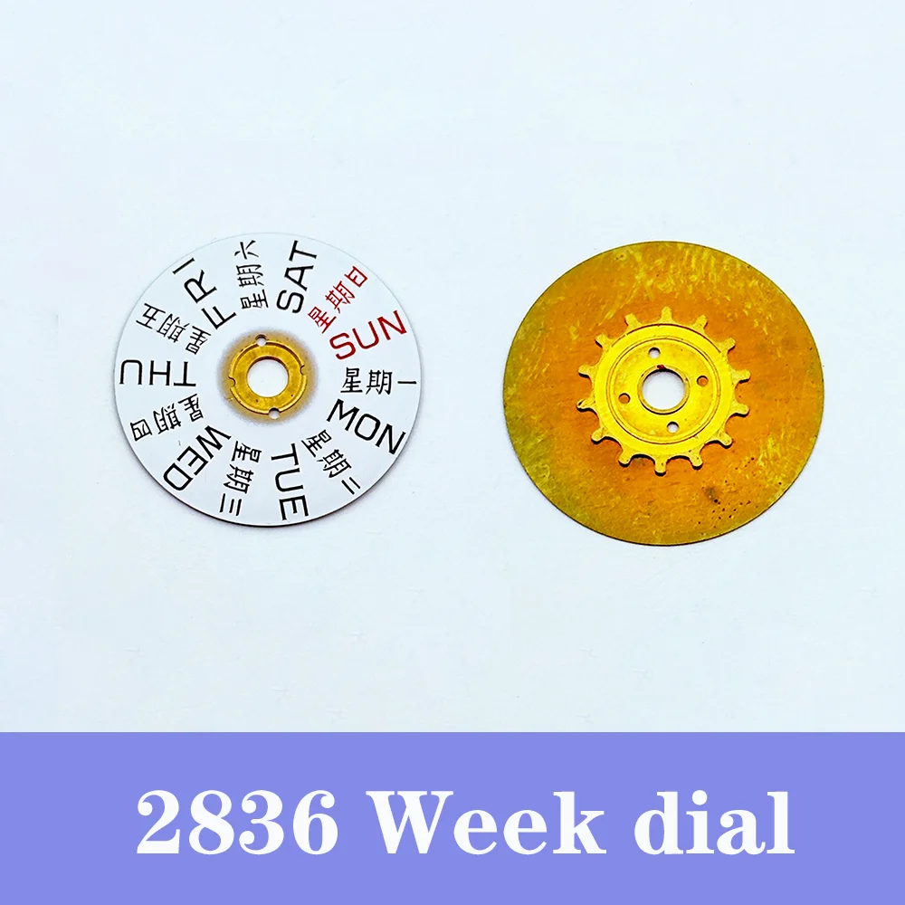

Watch Accessories Week dial Suitable for ETA2836 Movement Week dial At 3 o'clock Watch Repair Parts