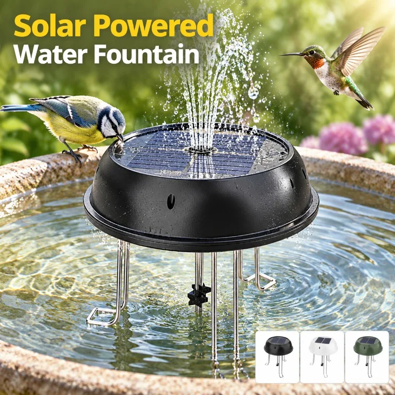 Direct Drive Solar Water Agitator for Bird Basin Pond Solar Powered Water Wiggler DC Water Pump Rotating Splash Maker Outdoor