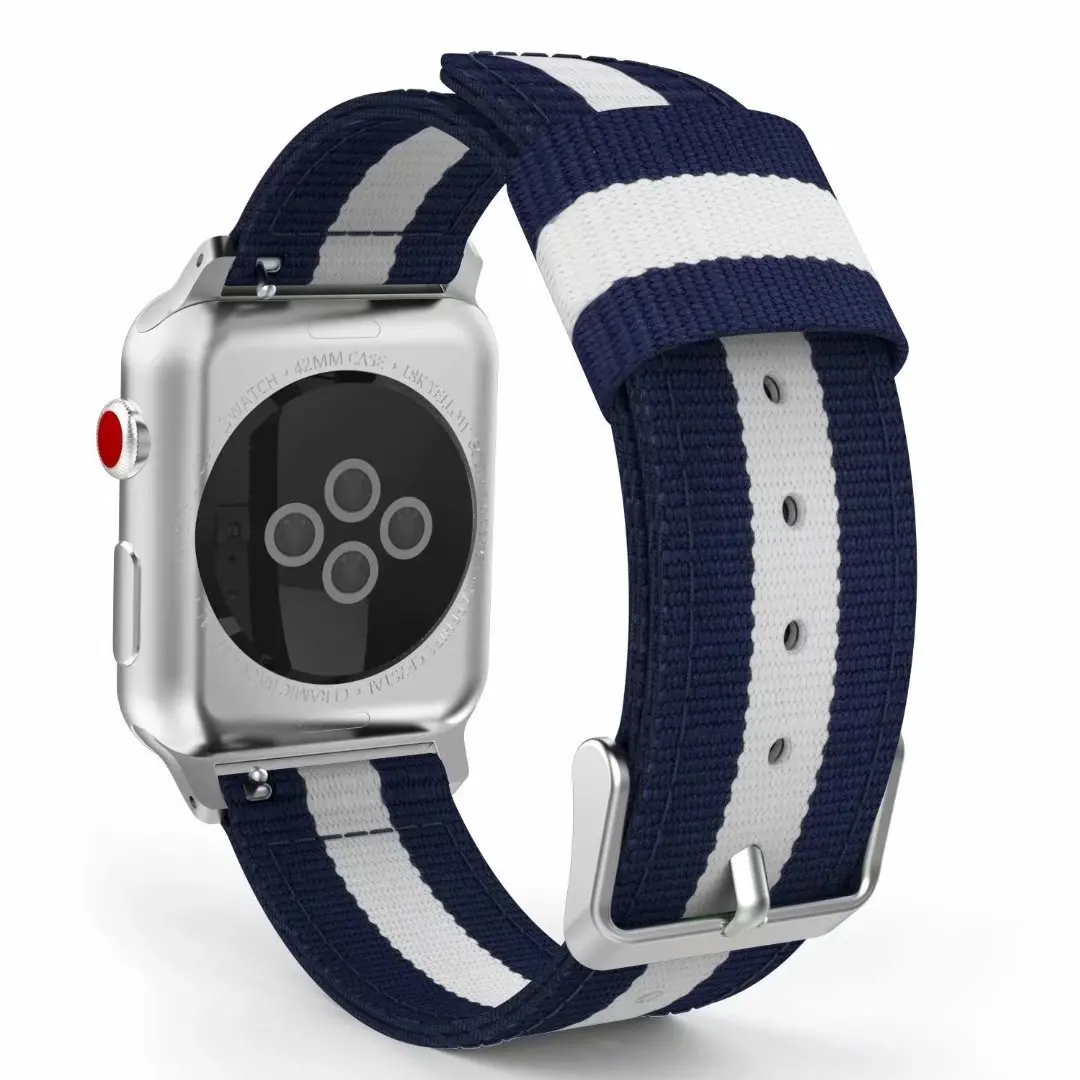 Nylon Canvas Strap For Apple Watch Ultra 8 7 45mm 41mm 44mm 42mm 40mm 49mm Fabric Bracelet Loop Wristband iWatch 6 5 4 3 SE Band