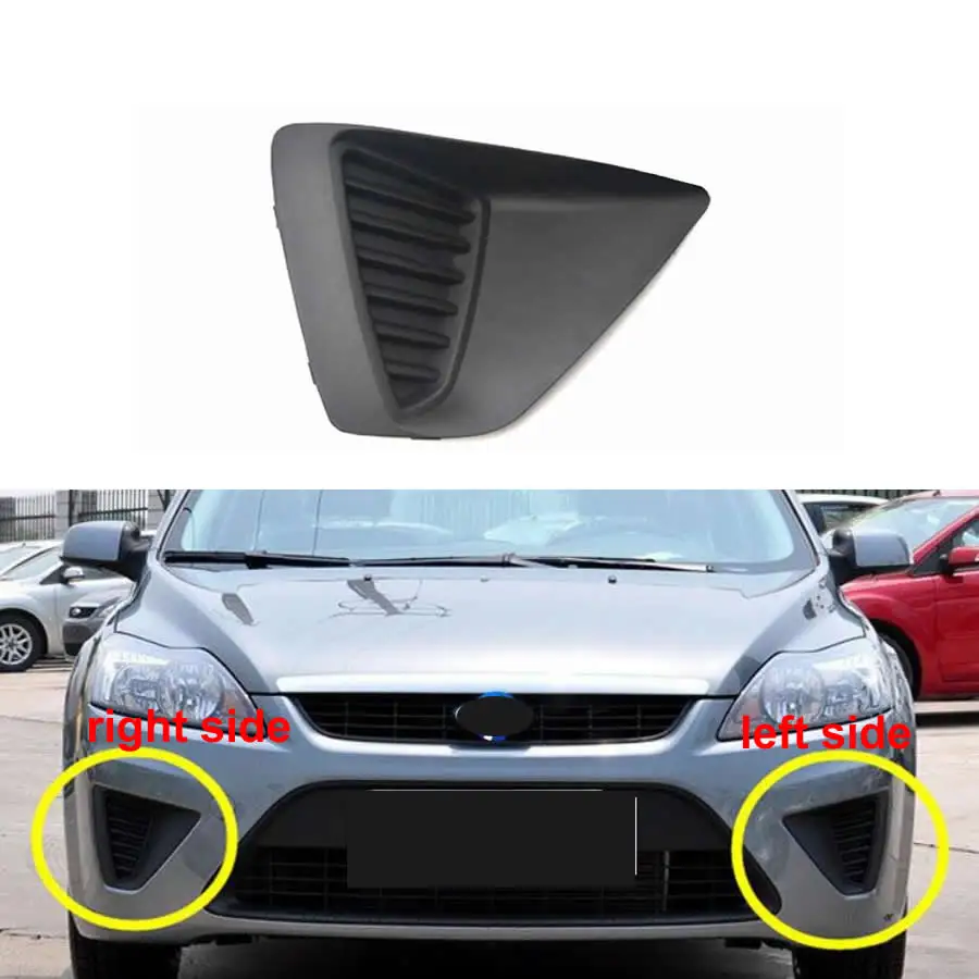 For Ford Focus 2009 2010 2011 2012 Hatchback Fog Light Cover Fog Lamp Shell Front Bumper Grille Driving Lamp Cover No Hole