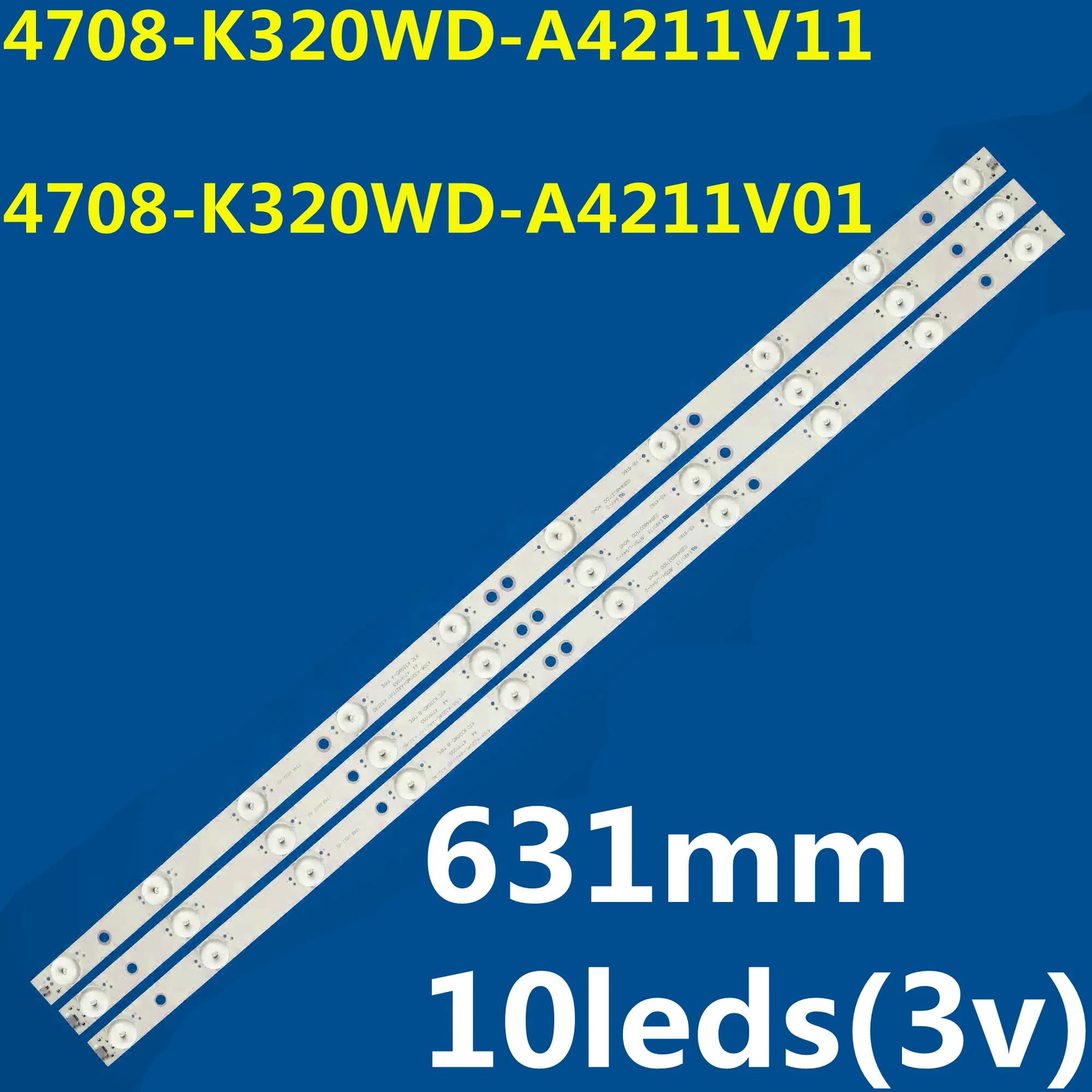 

30PCS LED Strip For 32CE561LED 32PFL1335 32PFL3040 32PFL3045 32PFL5040/T3 32PAL5358/T3 K320WD A4 4708-K320WD-A4211V11