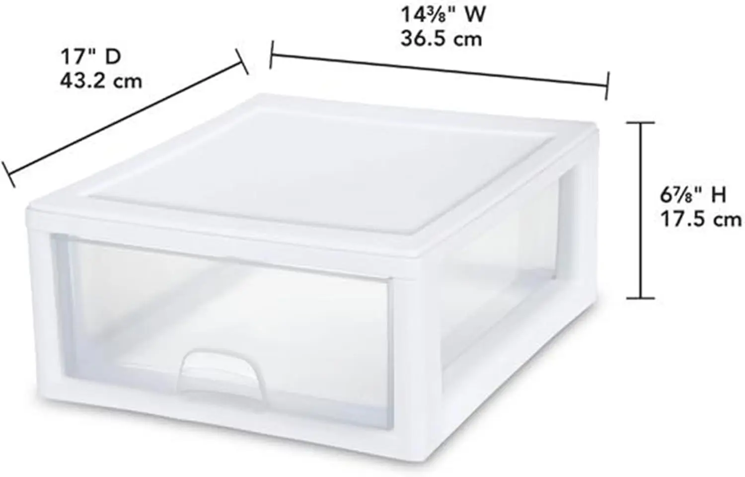 Twelve Pack Stacking Drawers, Clear Storage Closet Organizer, Sixteen Quart White Frame, Stackable Modular Plastic Design