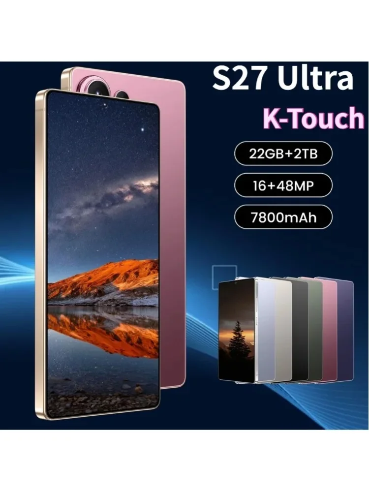 K-Touch Hochwertige Mobiltelefone 22GB+2TB Handy-Silikon-Schutzhüllen für S27 Ultra Smartphone-Zubehör 7.3HD 7800mAh Android 5G