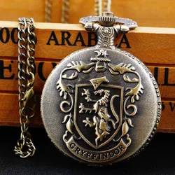 Quartz Pocket Watch Famous Movie Theme Design Vintage Pendant Clock Nostalgic Portable Chain Watches Gift for Men Kids