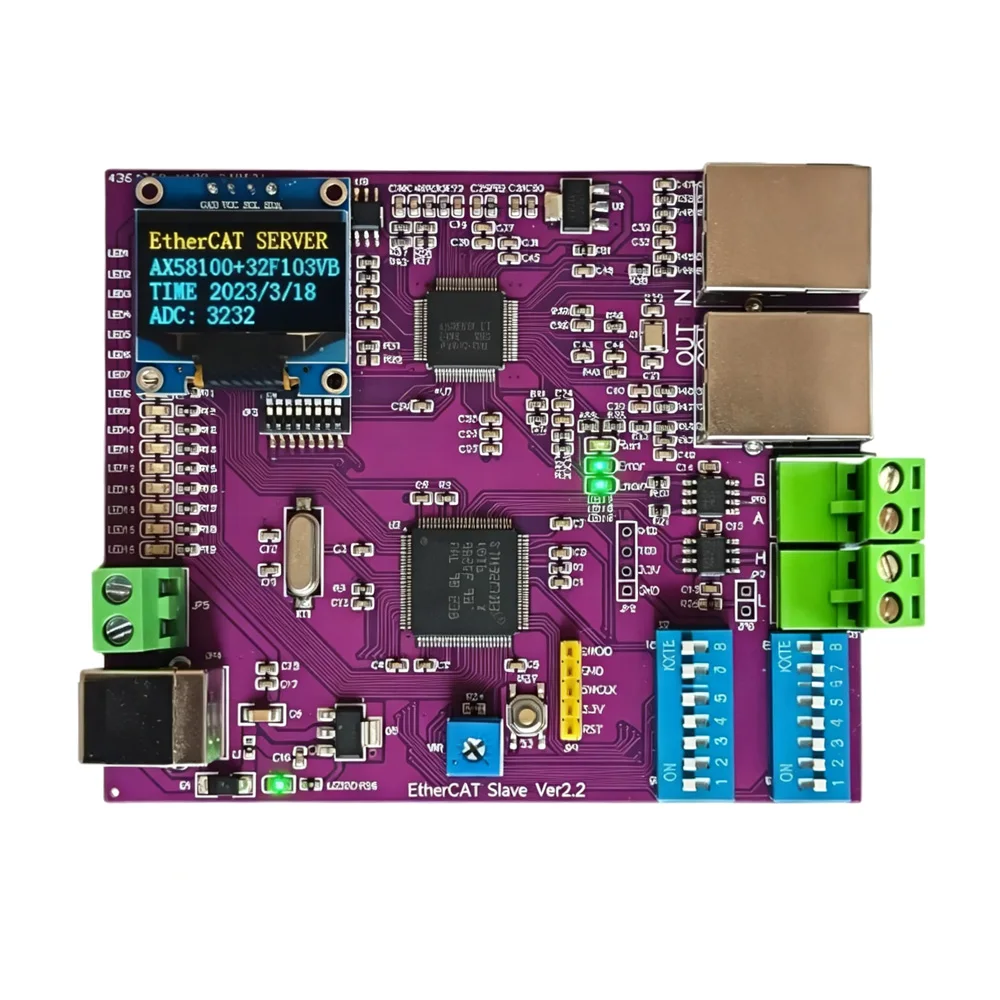 Slave Development Board STM32F103 AX58100 LAN9252 Industrial Ethernet Module