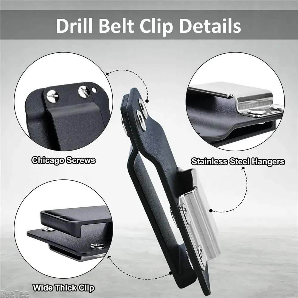 Drill Belt Clip Multi-functional Portable Drill Belt Clamp Bracket Hook Measuring Tape Holder