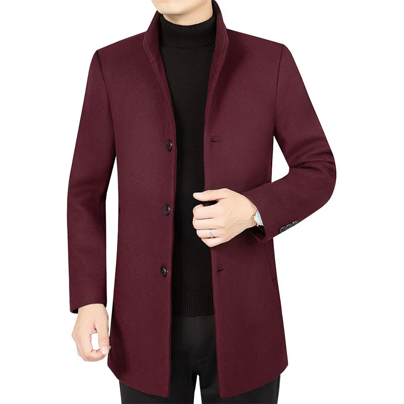 

Новое зимнее мужское пальто из смесовой шерсти с кашемиром, длинное, деловое, повседневное, теплое, качественное, размер 4XL