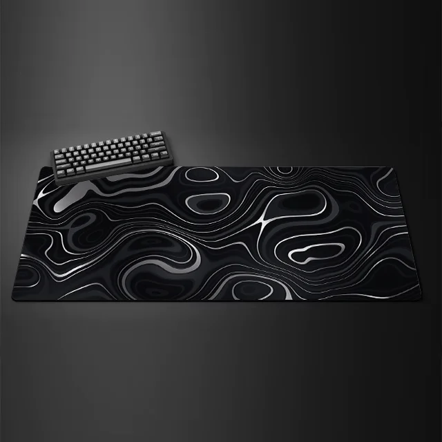 أسود أبيض ماوس ملون خط الألعاب ماوس الوسادة شركة ماوس حصيرة 900X400 المطاط لوحة المفاتيح مكتب الحصير Kawaii كبير لأجهزة الكمبيوتر المحمول