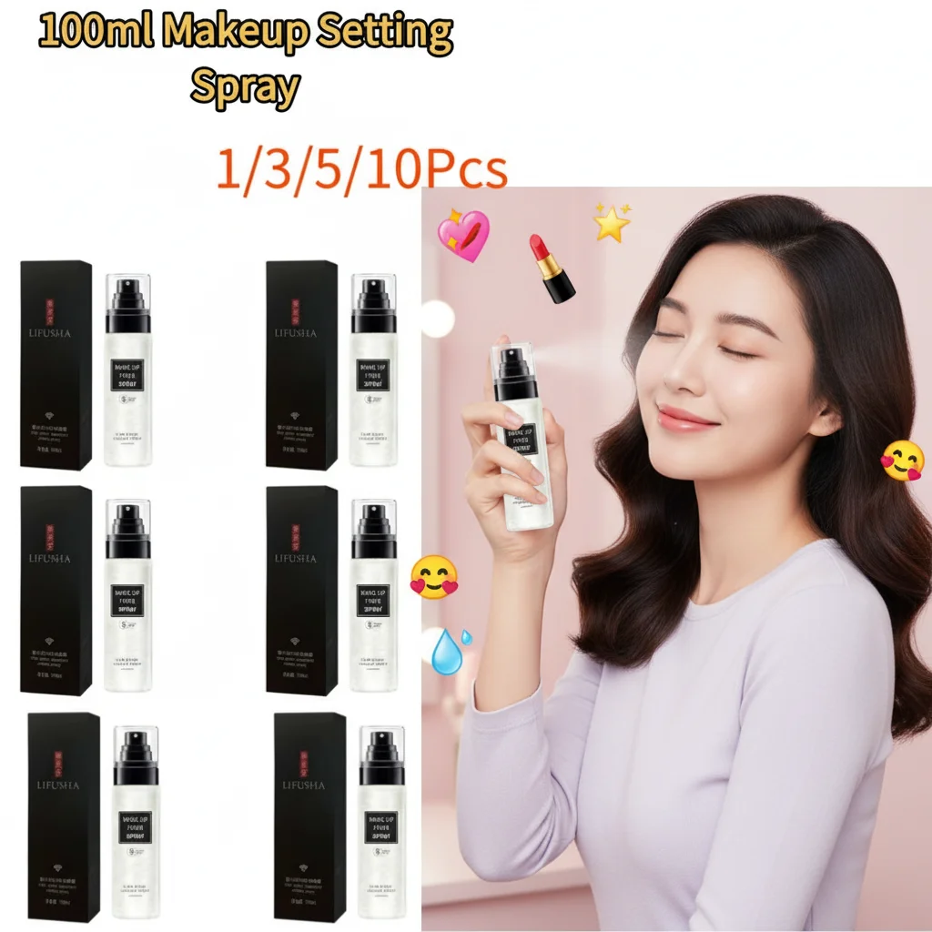 Spray fijador de maquillaje de 100ml, spray fijador de maquillaje, spray fijador de maquillaje hidratante de larga duración con control de aceite, cosméticos para mujeres