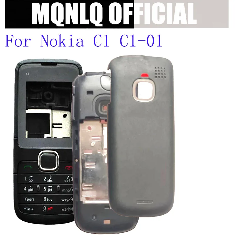 New Full Hosing For Nokia C1-01 Back Cover + Middle Frame + Front Frame + Keypad