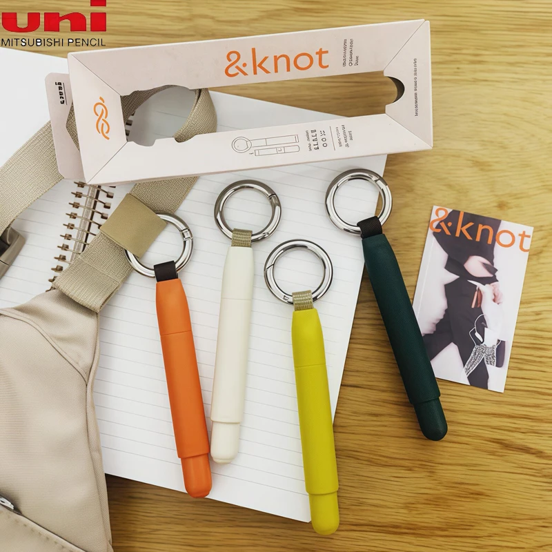 uni-ball&knot Mini Pocket Gel Pen With Carabiner Clip,Minimalist Multi-Color Ballpoint For On-the-Go Writing Useful Outdoor Tool