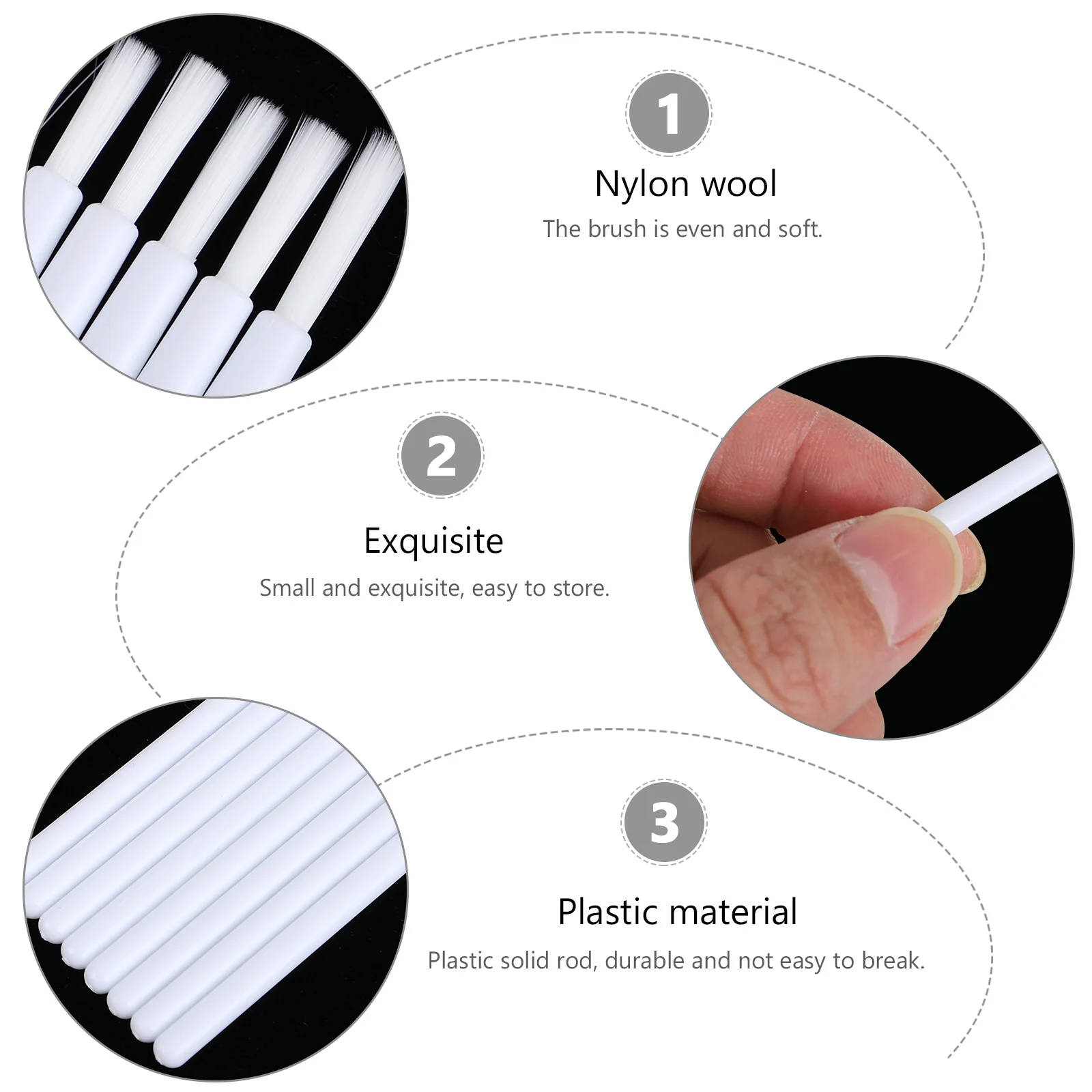 

100pcs Nylon Lip Brushes High Quality Disposable Lipstick Applicators Makeup Tools Gloss Accessories Travel Size
